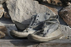 Vintage All Leather Moccasins and Soles 9 by 6 1/2 Inches