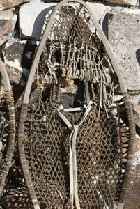 Late 1800s Indian Hand Crafted Ash Wood Snowshoes 45"