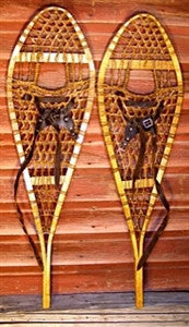 Vintage Snowshoes Wrap Around Rawhide Webbing 42 Inches Long